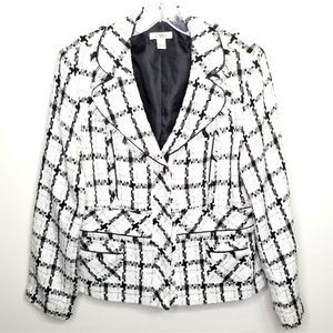 EUC Cato Black/white Tweed Blazer size L